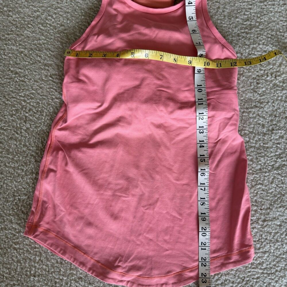 Lululemon Halter Tank Scoop Neck Workout Yoga Built in Bra Top Peach Coral Sz 4 - Picture 5 of 8